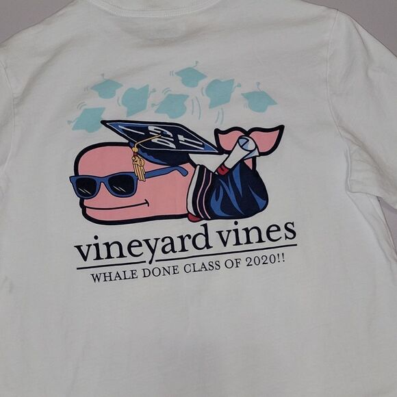 Vineyard Vines Class Of 2020 Graduation Job Whale Done Short Sleeve Shirt Large - Picture 5 of 8